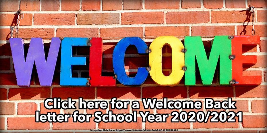 Welcome Back letter 